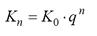 Kn = K0 � qn